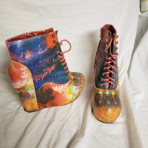 J. Campbell-ish Damsel cosmic boots 6" heel